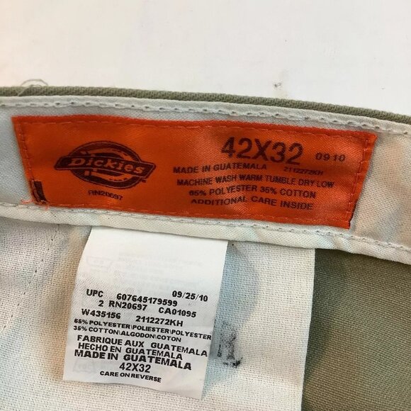 Dickies Straight Leg Men’s Work Pants Khaki Light Brown 42x32 - Picture 4 of 12
